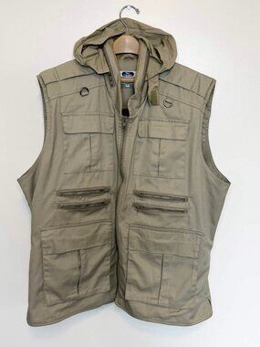 Vintage Tilley Endurables Safari Utility Hooded Vest Made in Canada Size 4XL 5XL
